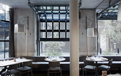 Caravan London Bridge restaurant interior and huge industrial windows