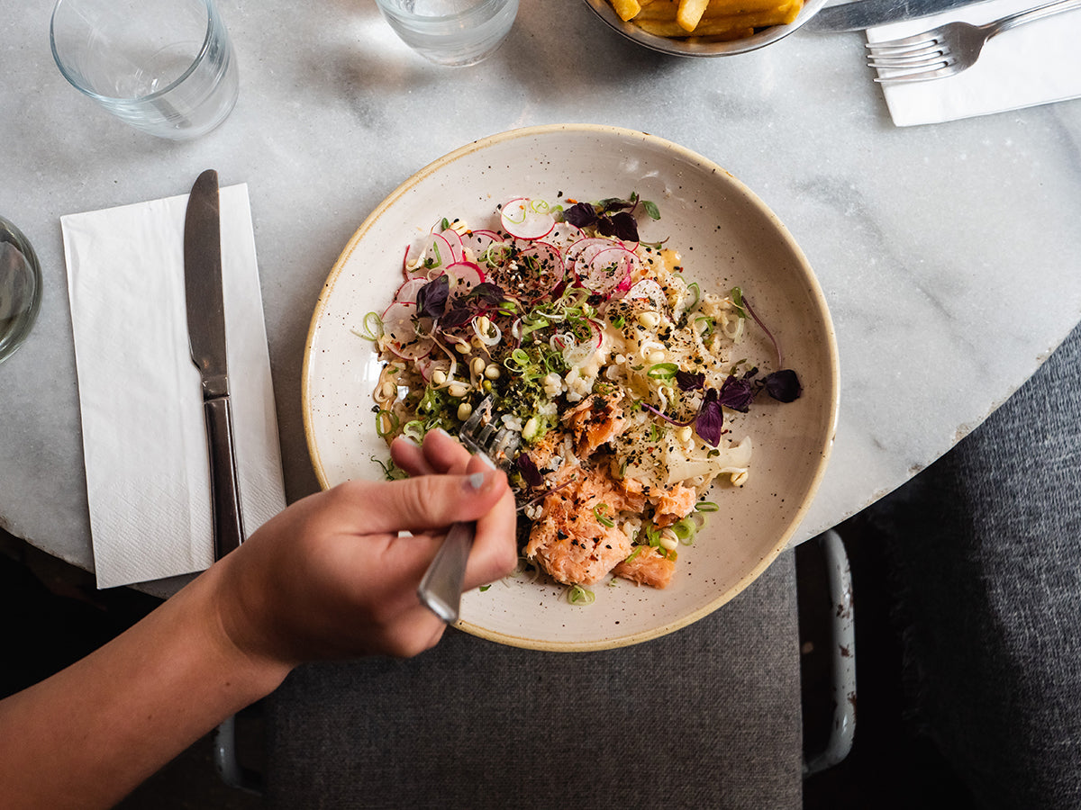 Caravan Restaurants, Salmon Rice Bowl