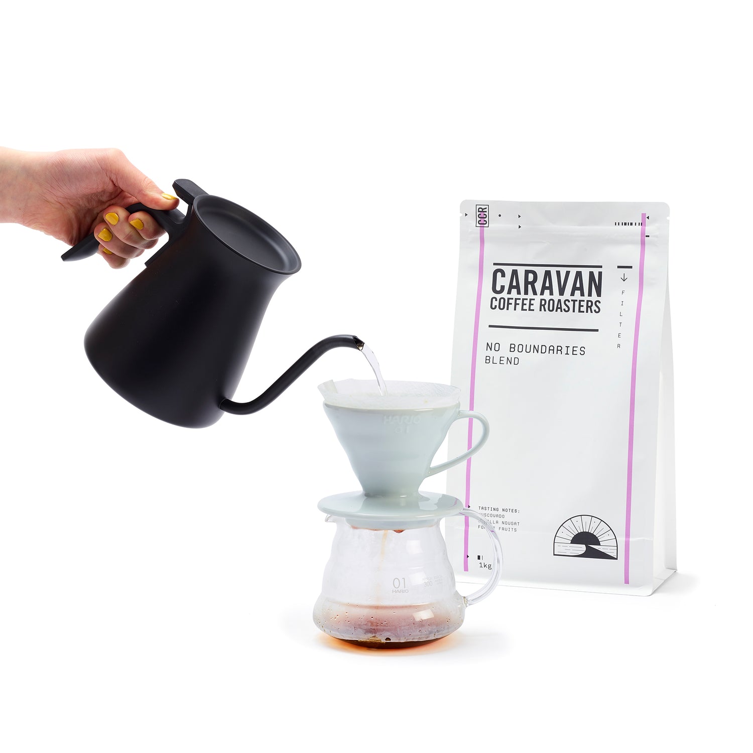 V60 pour over coffee brew guide | Caravan Coffee Roasters