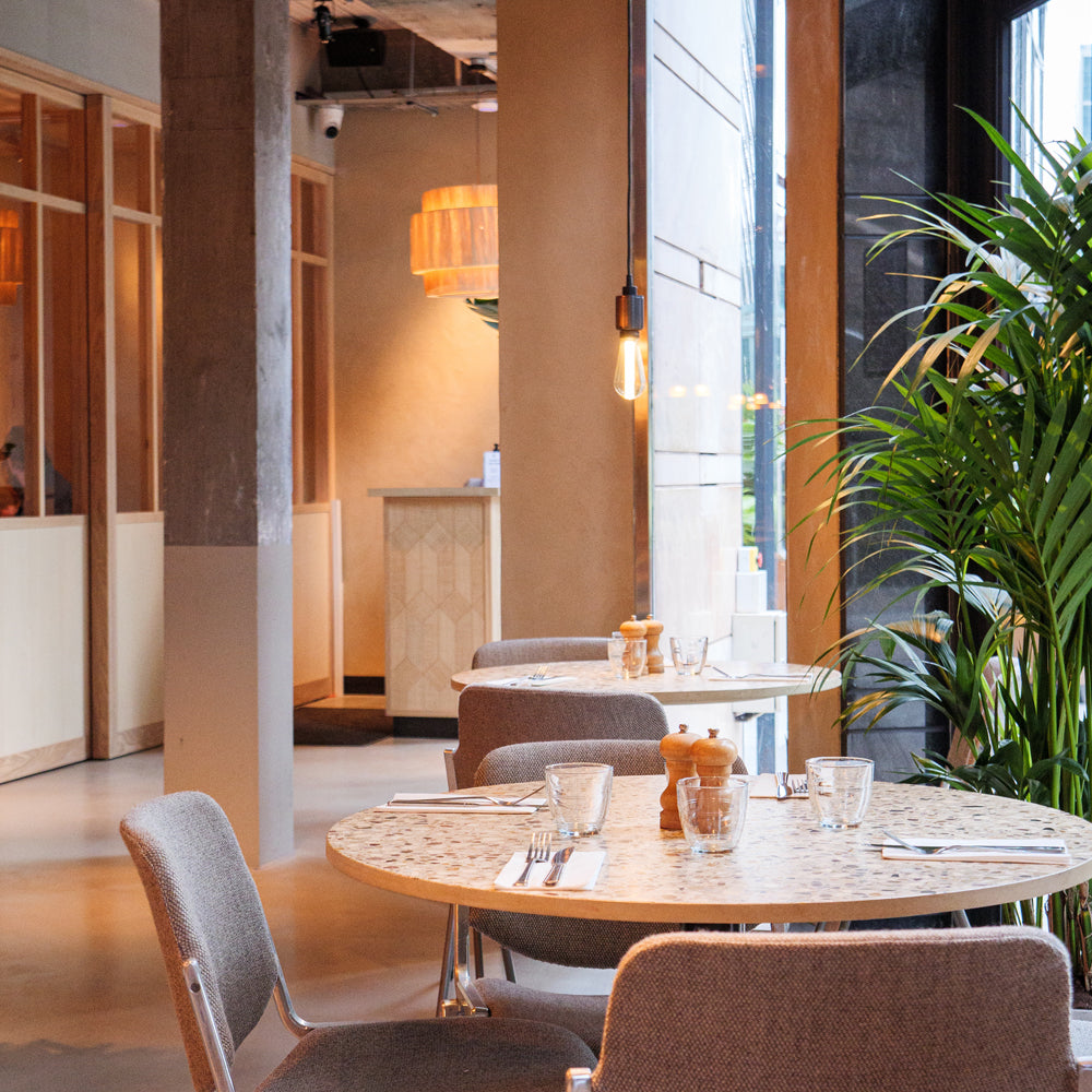 Window table at Caravan Canary Wharf restaurant