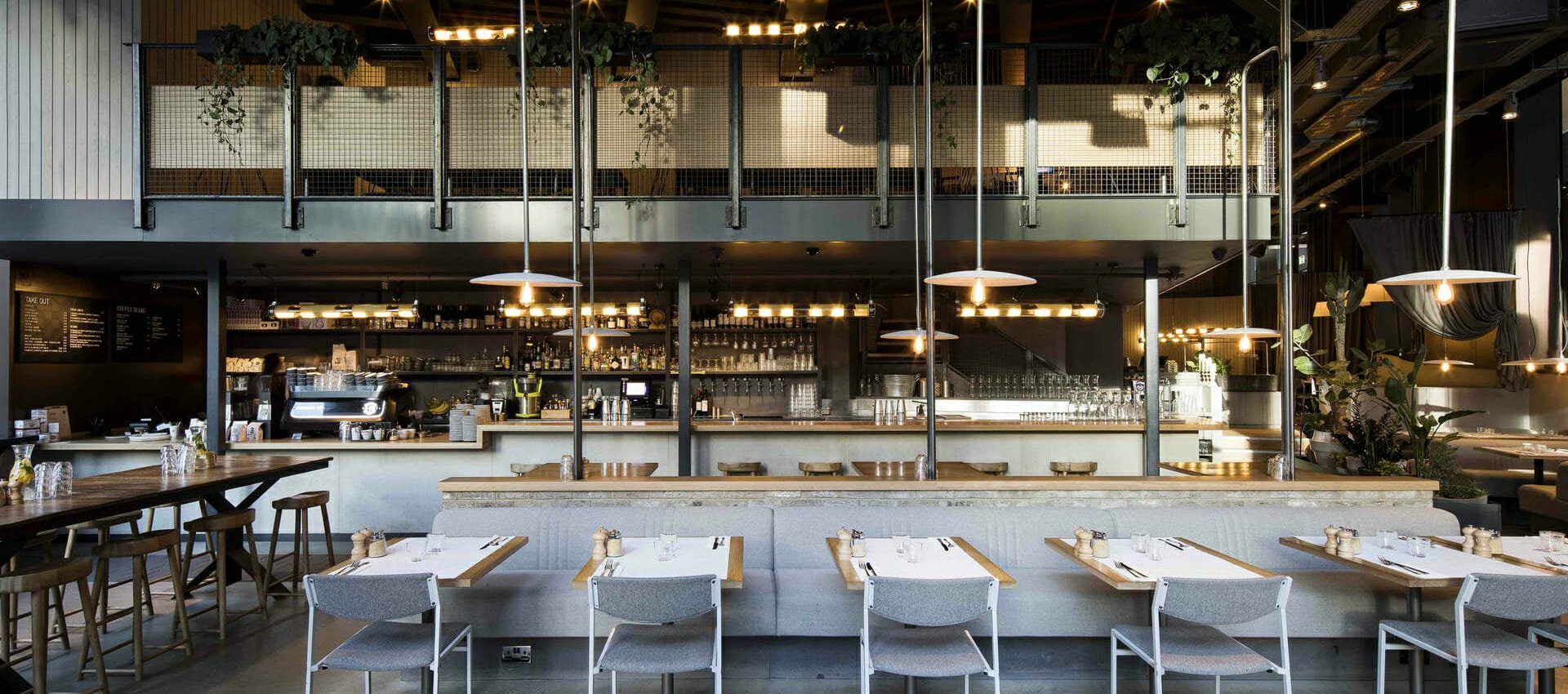 Caravan City restaurant, dining room, mezzanine and bar | Bloomberg Arcade