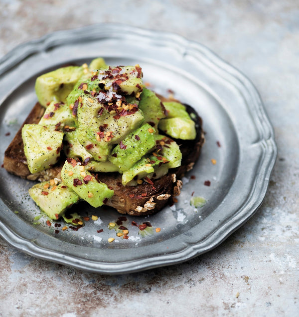 Caravan Recipe: Avocado with chilli flakes and lemon on granary toast