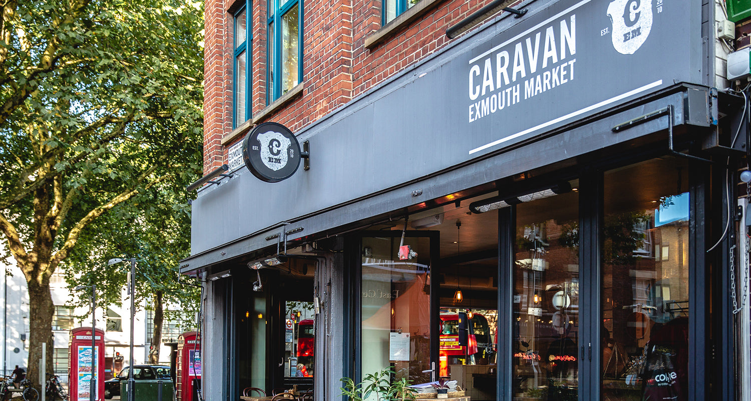 Caravan Exmouth Market restaurant, exterior signage picture